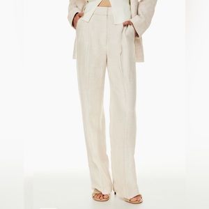 Aritzia The Effortless Pant - Linen, Natural Ecru